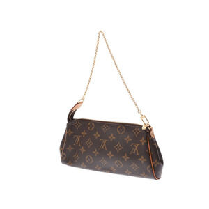 Louis Vuitton Monogram Brown Strap Bag Leather Eva